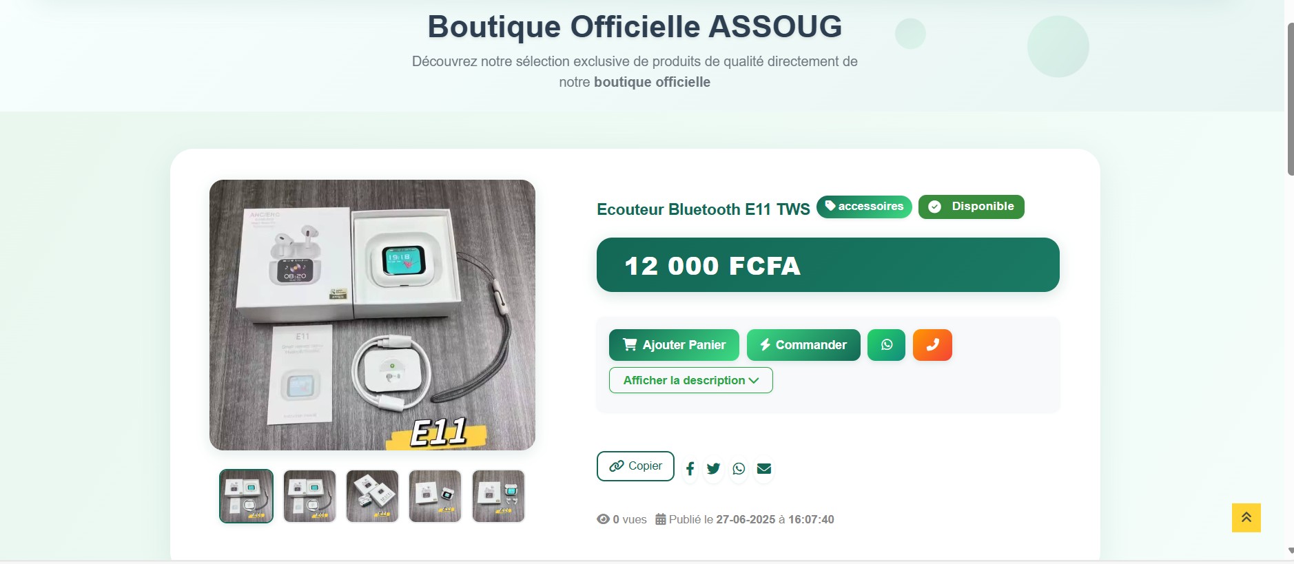 ASSOUG - Paiement Mobile
