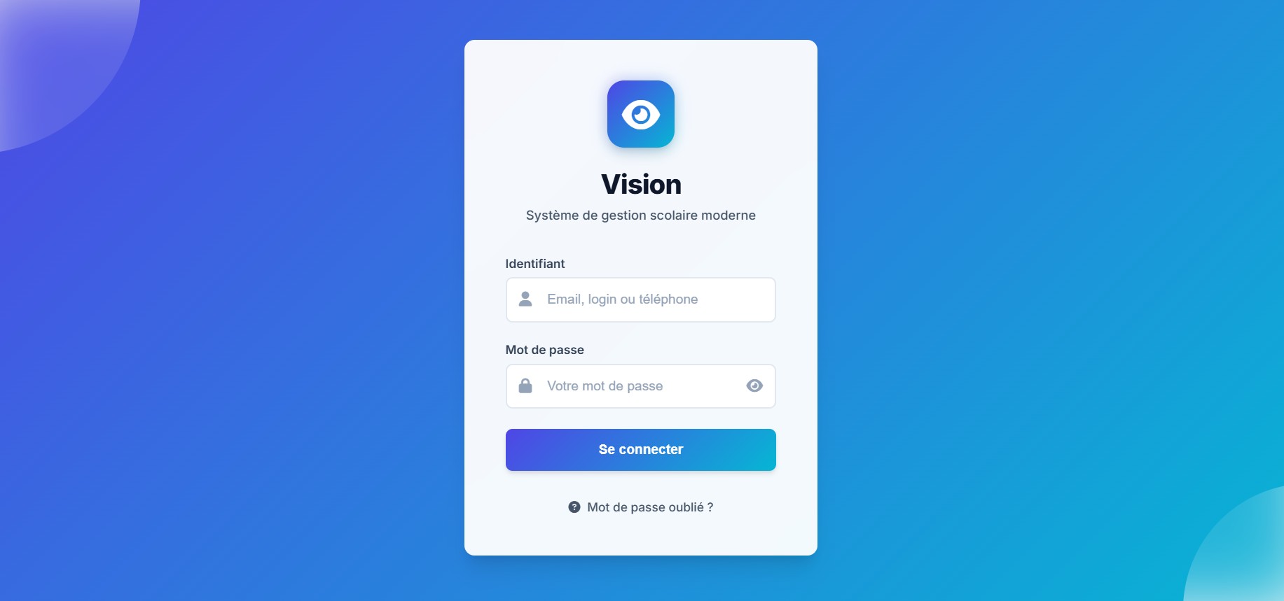 VISION - Logiciel Scolaire